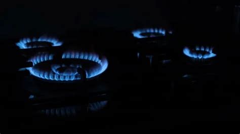 Blue flame of gas on the stove. Gas stov... | Stock Video | Pond5