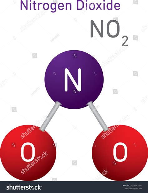 Nitrogen Dioxide No2 Structural Chemical Formula Stock Vector (Royalty ...