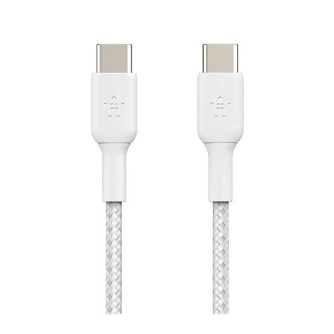 Buy Belkin Boostcharge Braided Usb C To Usb C Cable 1m White In Kuwait