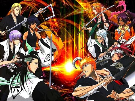 Bleach Byakuya Kuchiki Gin Ichimaru Ichigo Kurosaki Izuru Kira Rangiku