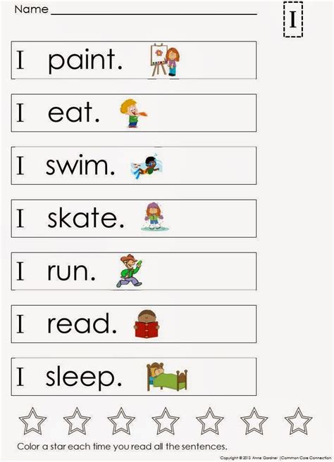 Of Sentences For Kindergarten