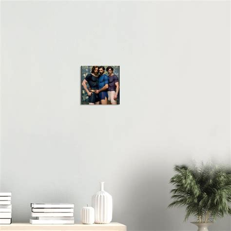 Nude Guys Love Kiss Painting Cute Gay Throuple LGBTQ Print Etsy