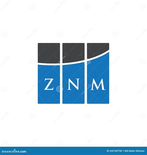 Design Do Logotipo Da Letra Znm Em Fundo Branco Conceito De Logotipo