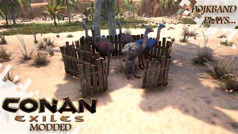 CONAN EXILES MODDED Ostrich Farm EP06 Gameplay Feat Pojkband