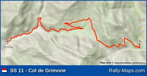 SS 11 Col De Grimone Stage Map Rallye Monte Carlo 1991 WRC