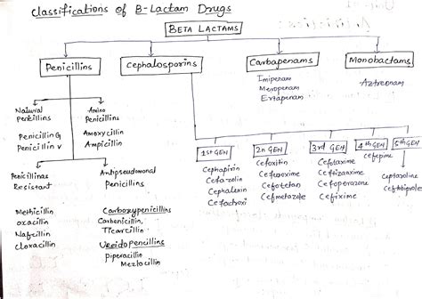 Beta Lactam Antibiotics Classification