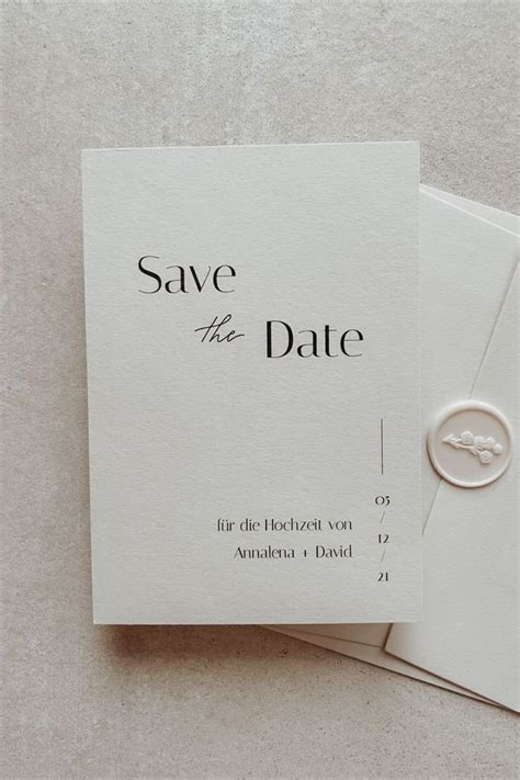 Save The Date Schlicht Wedding Beige Modern Kalligrafie Papeterie