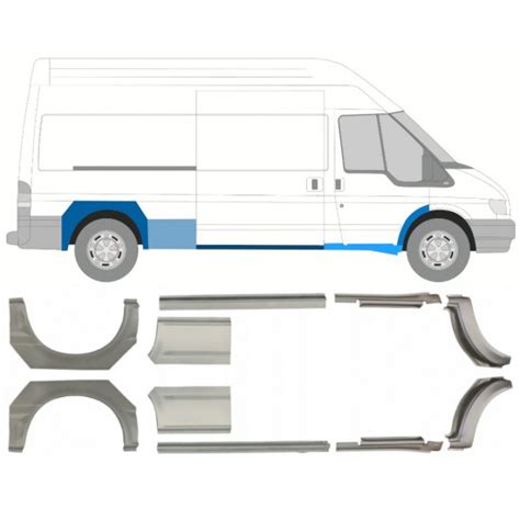 Ford Transit 2000 Passage De Roue Arrière Set EasyParts