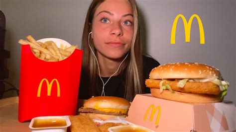 Asmr Mcdonalds Mukbang Mcchicken Cheeseburger Nuggets Fries