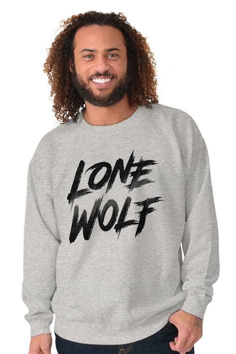 Lone Wolf Introvert Pack Workout Antisocial Adult Long Sleeve Crew