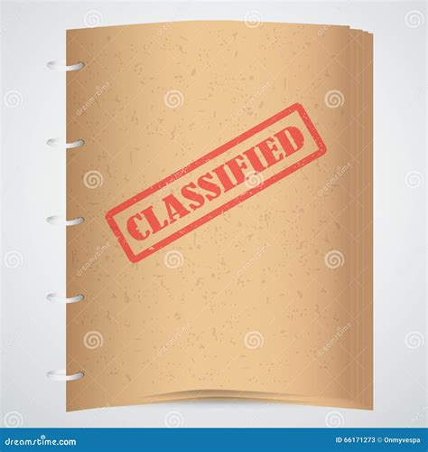 Design Classified Red Stamp Text on Brown Paper Stock Vector ...