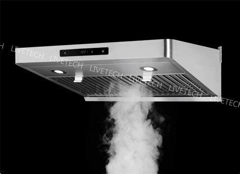 Rear Vent Livetech Stainless Steel 30 Under Cabinet Range Hood 800