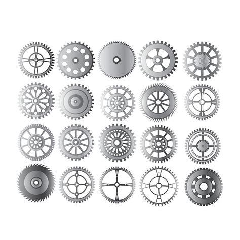 Gears Collection Vector Ai Eps Uidownload