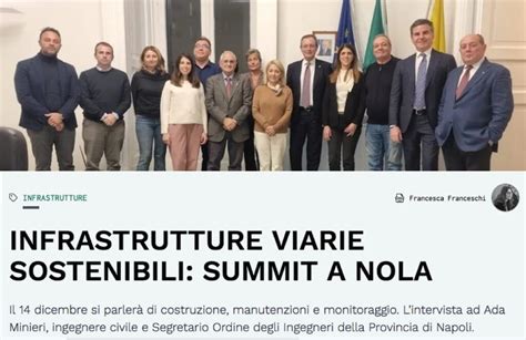 Infrastutture Viarie Sostenibili Seminario A Nola Intervista Con Ada