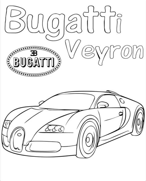 Kleurplaat Bugatti Bolide