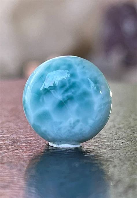 Larimar Edelsteen Cabochon Rond Klein Jalla Stones Edelstenen En