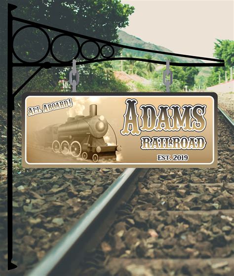 Personalized Train Sign Railroad Signs Fun Sign Factory