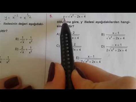 Karek K Yks Lys Matematik T Rev Test Z Mleri T Rev Alma Kurallar