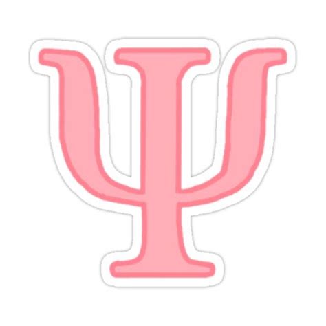 Pink Psychology Symbol Sticker Sticker For Sale By Alexaboland