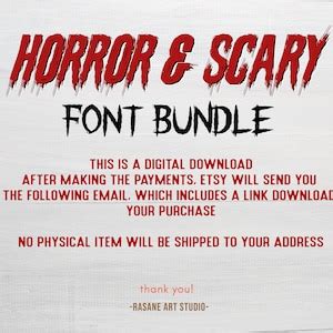 60 Horror Fonts Bundle Commercial Use - Etsy