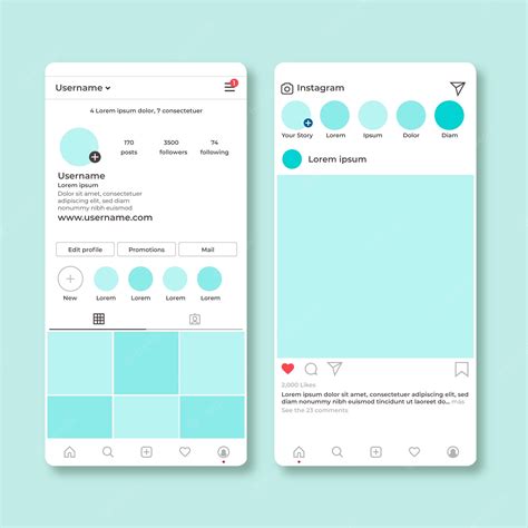 Free Vector Instagram Profile Interface Template