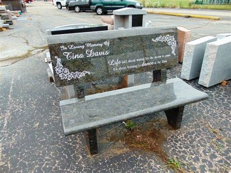 Park Bench Headstone Free Shipping to Qualified Commercial Business ...