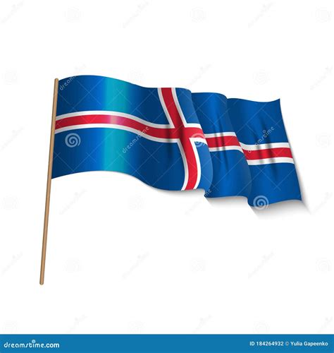 Bandera De La Rep Blica De Islandia Ilustraci N Vectorial Stock De