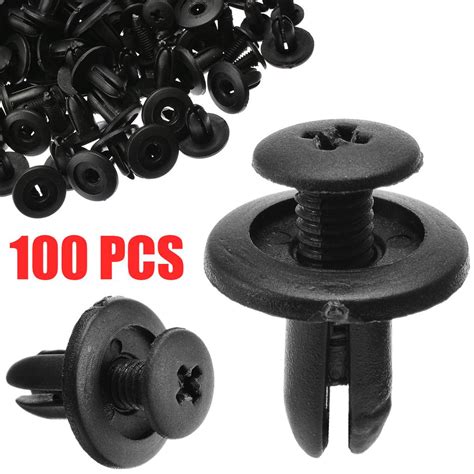 Cheap Pdtoweb 100 X Auto Car Plastic Rivets 6mm Hole Dia Fastener Fender Bumper Push Pin Clips