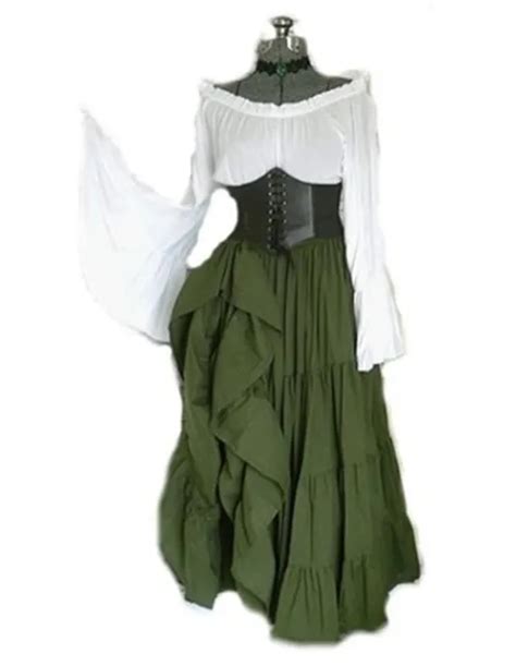 Renaissance Women Costume Medieval Maiden Fancy Cosplay Over Dress