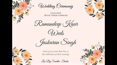 Wedding Ceremony Of Ramandeep Kaur Weds Jaskaran Singh Youtube