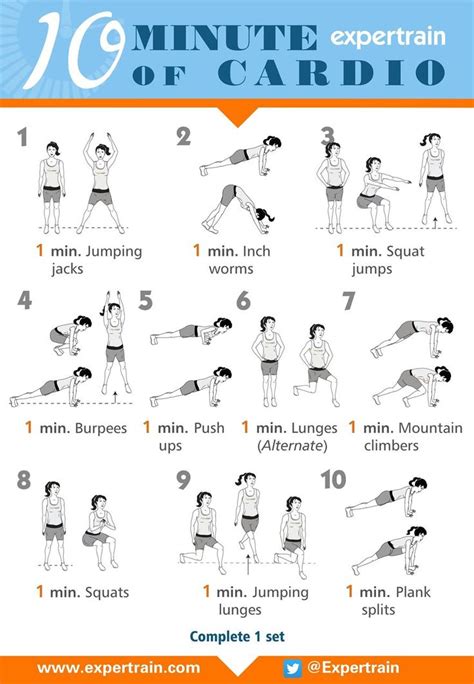 10 Minutes Of Cardio Card Workout Cardio Quick Workout