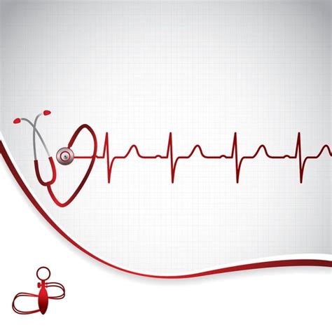 Abstract Medical Cardiology Ekg Background Stock Vector Image By