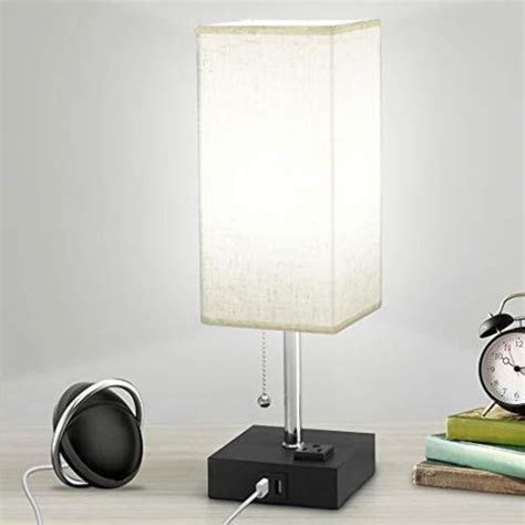 Table Lamp With Usb Port Bedside Lamps With 2 Fast Usb Etsy