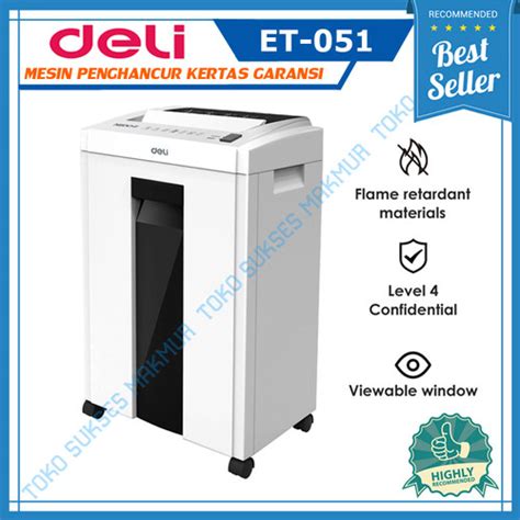 Jual Deli Et Mesin Penghancur Kertas Paper Shredder Liter