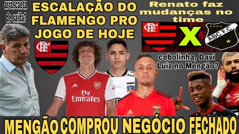 ESCALAÇÃO DO FLAMENGO PRO JOGO DE HOJE MENGÃO CONTRATA MEIA CHILENO