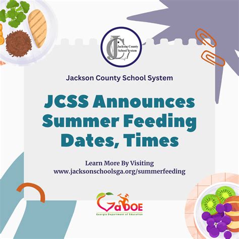 JCSS Announces Summer Feeding Dates, Times | ejchsnews