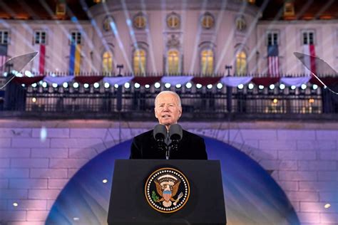 US Präsident Biden in Polen Russland wird in der Ukraine niemals