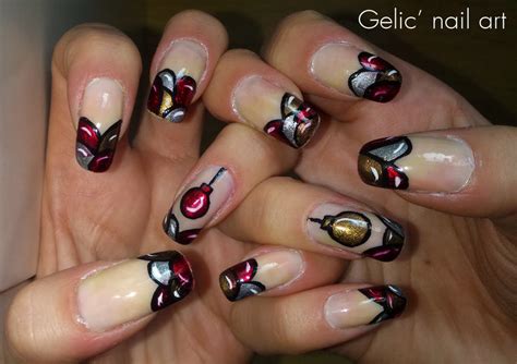 Gelic Nail Art Christmas Ornament Funky French Nail Art