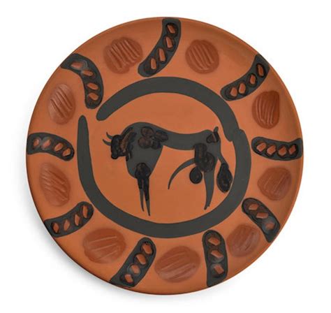 Pablo Picasso Pablo Picasso Madoura Ceramic Plate Bull Ramié 392 For Sale At 1stdibs