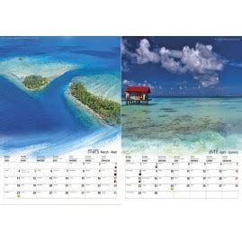 Calendrier Tahiti Et Ses Iles Le Classique Blanc A