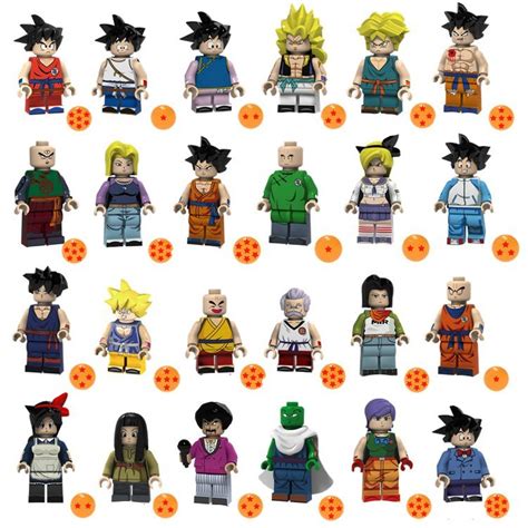 Pcs Dragon Ball Z Minifigures Goku Vegeta Super Saiyan Lego