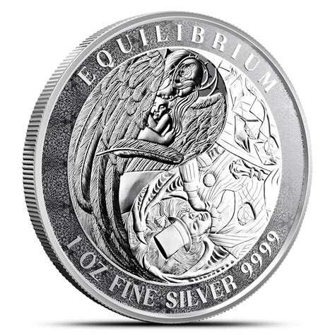 Oz Tokelau Equilibrium Silver Coin Bu L Bgasc