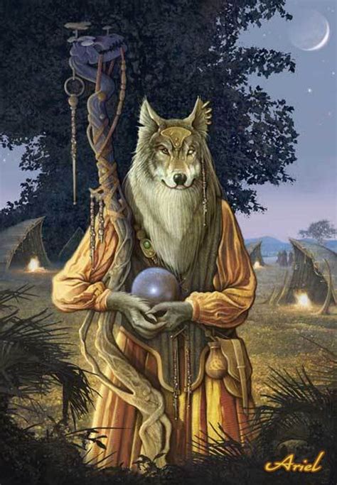 Anthro Wolf Shaman Spirit Animal Furry Art Art