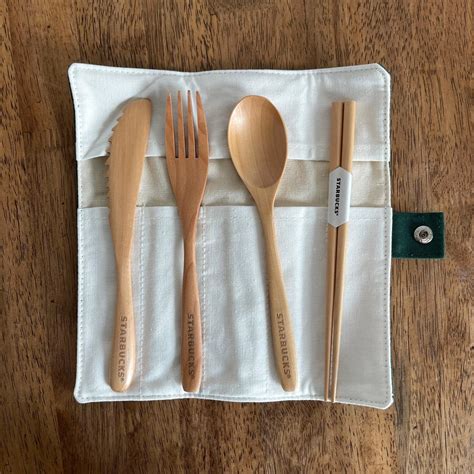 Starbucks Cutlery And Tote Bag Set Furniture And Home Living