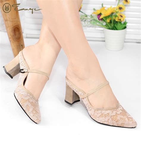 Jual Emye Sepatu Sandal Heels Tali Pengantin Kondangan Wanita 7cm Hak