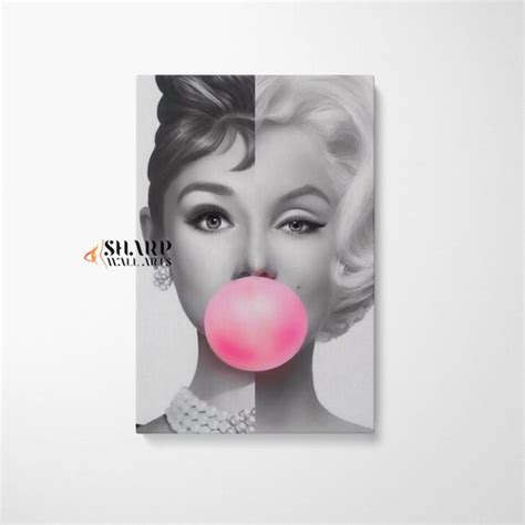 Audrey Hepburn And Marilyn Monroe Bubble Gum