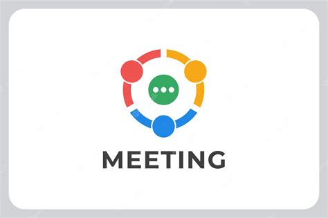 Premium Vector Creative Illustration Colorful Meeting Logo Vector