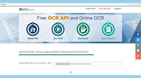 OCRSpace herramienta web para extraer el texto de imágenes y PDF