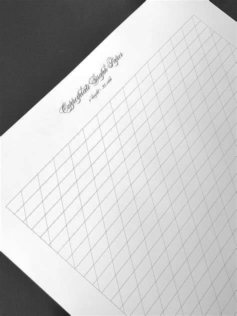 Printable-Calligraphy-Grid-Paper-Copperplate | My Homeschool Printables