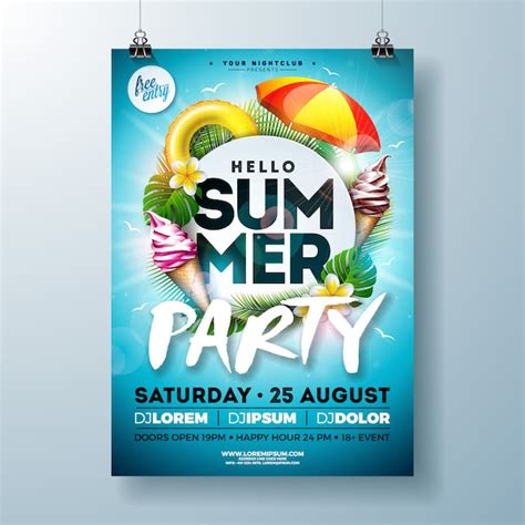 proprietario Lunedi tenda summer party flyer template cittadina fuori ...